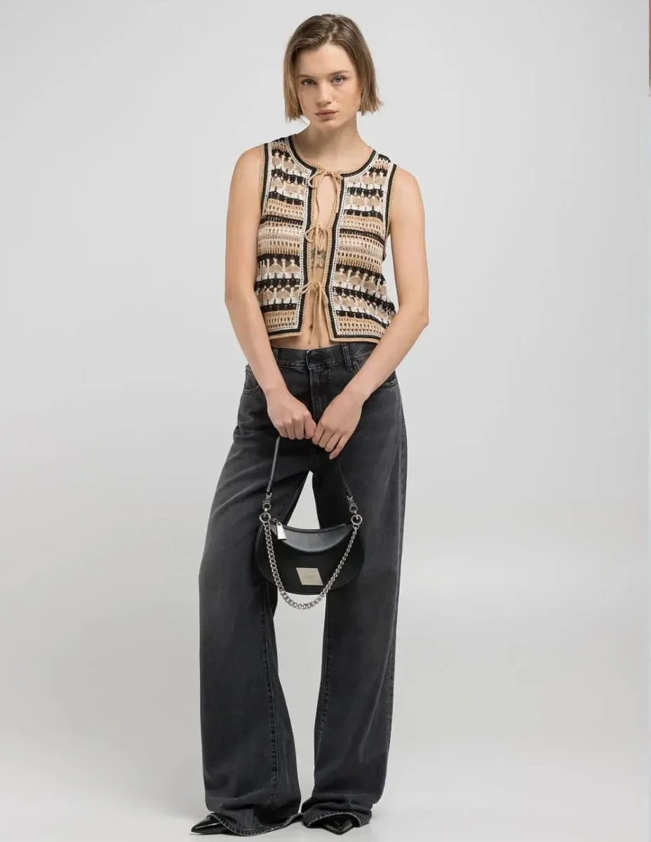 Chaleco Replay Efecto Ganchillo Multicolor Mujer - Imagen 6