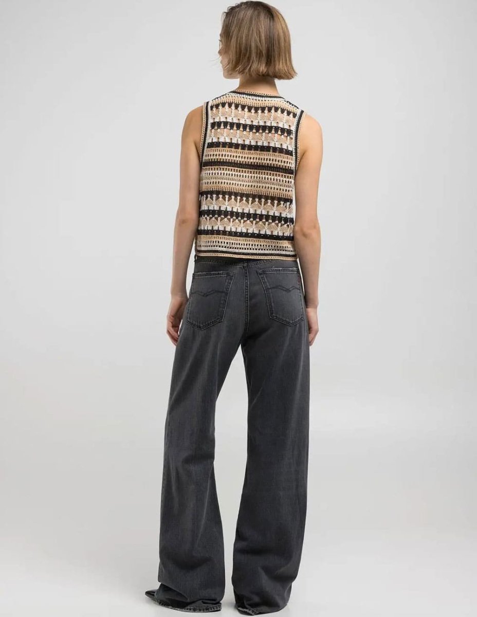 Chaleco Replay Efecto Ganchillo Multicolor Mujer - Imagen 7